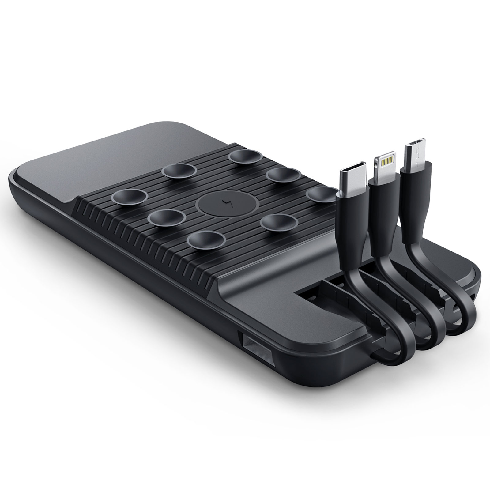 ÇİRİŞ 10.000 MAH SİYAH WIRELESS STANDLI POWERBANK - Görsel 2